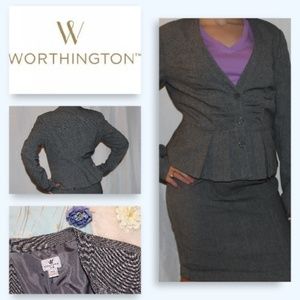Worthington, Clasic Skirt Suit Set, Size 6P/10P